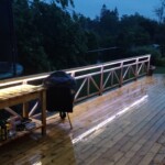 To get a more white color I used blue and warm white together. The tree makes it look yellow.